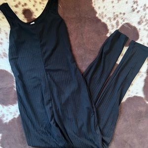 Ribbed material one piece